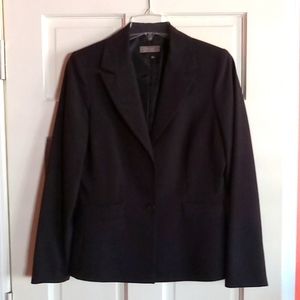NWOT Jacqui E Black Pin Stripe Blazer, Size 10